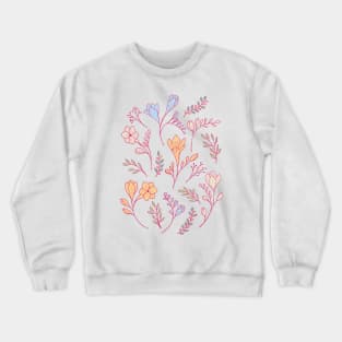 Cute delicate freesia flowers in pink Crewneck Sweatshirt